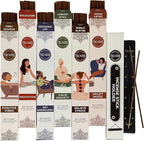 Aromatherapy Incense Sticks - Total 120 Insence-Sticks (20 Insense x 6 Inscents) - Inciensos Aromaticos para La Casa Aroma Incents for Positive Vibes Meditation Stress Relief + Incense Holder