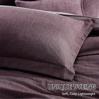 Monbix Super King Plus Comforter Set, Italian Plum Cationic Dyeing Bedding Set Reversible, Bed in a Bag 7 Pieces with Comforter, Sheets, Pillowcases & Shams