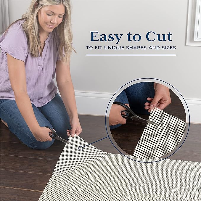 Veken 2x12 Ft Rug Pad Gripper for Hardwood Floors, Non Slip Rug Pads for Area Rugs, Thick Rug Grippers for Tile Floors, Under Carpet Anti Skid Mat, Keep Your Rugs Safe and in Place