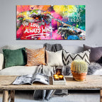 CIRABKY Large Colorful Wall-Art for Living Room - Graffiti Wall Art Canvas - Hand of God Art Prints Posters Size 29" x 59"