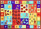 Furnish my Place 740 ABC with Numbers ABC Area Rug for Kids | Educational Alphabet Letter & Numbers | Nurseries Kindergarten | Play Area | Multicolor (4'4"x6'9")
