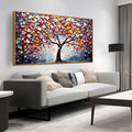 Framed Canvas Wall Art for Living Room Bedroom Office Large Tree of Life Wall Art Colorful Tree Picture Modern Canvas Prints Decor Size 29x59