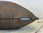 Aiking Home Woven Fine Faux Linen Throw Pillow Cover, Size 14"x26", Brown