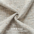FUTEI Grey Decorative Throw Pillow Covers 24x24 Inch Set of 2,Soft Chenille Tweed Textured Euro Pillow Shams,Modern Home Decor for Couch Bed Living Room