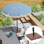 Outsunny Square Patio Umbrella Base, 42 lbs. Concrete Heavy Duty Umbrella Base with Holder for 1.25"/1.5" Poles for Outdoor, Lawn, Poolside, Coffee