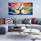 Large Canvas Wall Art Colorful Tree Picture Modern Living Room Bedroom Home Office Wall Decor Framed Canvas Prints Ready to Hang Size 24x48