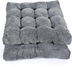 Meditation Floor Pillow Set of 2,Memory Foam Meditation Floor Cushions for Adults Sitting, Large Square Thickened Seat Cushion for Yoga, Tatami Living Room (2, Dark Grey)