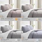 Southshore Fine Living, Inc. Twin XL Comforter Quilt Bedding Set, Dorm Room Bedding Essentials, Stain Resistant, Machine Washable Bedspread Twin XL Grey Quilt Bed Spread with Pillow Sham, Steel Grey