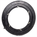 Nagina International Deep Black Round & Circular Porthole Window With Transparent Glass | Vintage Handcrafted Wall Pediments & Sculptures | Maritime Boat Decor | Grooved Secondary Frame Design (17 Inches)