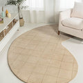 JONATHAN Y Bean Grid Handwoven Wool Beige/Light Brown Shaped Indoor Area Rug, 8x10, Modern, Plaid, Easy-Cleaning for Living Room, Bedroom, Kitchen, Pet Friendly, Non-Shedding (GST104A-8)