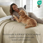 Southshore Fine Living, Inc. Twin Quilt Bedding Set, Soft Brushed Microfiber Taupe Quilts, Twin/XL Coverlet Bedspread, Wrinkle & Pet Hair Resistant Bedding with 1 Pillow Sham, Taupe