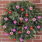 Valentines Tree Decorations, 24 Pcs Heart Ornaments for Christmas Tree, Mini Day Small Conversation Ornaments, Red Pink Purple Plastic