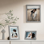 Vittanly 10 Pack Picture Frames Collage Wall Decor, Gallery Wall Frame Set for Wall or Tabletop Display, Engineered Wood and Shatter-resistant Plexiglass, Multi Sizes with 8x10, 5x7, 4x6 Frames, Grey