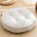 HIGOGOGO Washable Floor Pillow Cushion for Adults, Meditation Cushion Pillow, Large Round Floor Sitting, Removable Tufted Corduroy Cover, for Tatami Living Room or Yoga, 22x22 Inch, Machine Washable
