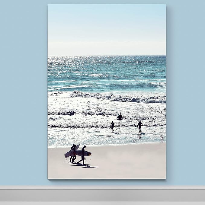 Renditions Gallery Canvas Nature Wall Art Home Paintings & Prints Sunny Surfers Paradise Modern Romantic Wall Hanging Decorations Artwork for Bedroom Dining Office Kitchen - 18"x27" LT06