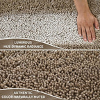 Yimobra Long Bathroom Rugs Runner 55x24 Inch, Extra Thick Soft Absorbent Chenille Bath Mat, Non Slip Machine Washable, Quick Dry Bath Rugs for Bathroom Floor, Tub and Shower, Camel