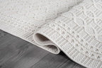 Micro Loop Indoor Rug White 8x10 Boho Geometric Neutral Area Rugs for Living Room Soft Luxury Modern Low and High Pile Durable Stain Resistant Non-Shedding Indoor Area Carpet 8 x 10