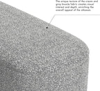 HomePop Ellipse Modern Storage Bench with Metal Legs |Homepop Home Décor|Bench with Storage for Living Room & Bedroom - Gray