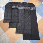 55-Inch Garment Bags Covers,Hanging Clothes Bag, Suit Cover Bags with Clear Window for Hanging Closet Clothes Storage and Travel (Black-55Inch)