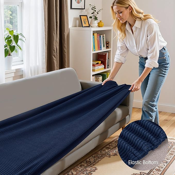Hokway Stretch Couch Cushion Slipcovers X-Large Reversible Cushion Replacement Slipcovers Sofa Cushion Covers