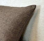 Aiking Home Woven Fine Faux Linen Throw Pillow Cover, Size 14"x26", Brown