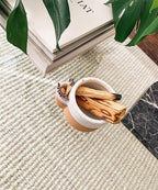 Bursera Terracotta Ceramic Bowl, Tree Planted with Every Order, Decorative Bowl with Side Slot for Matches, Smudging Burn Bowl for White Sage, Palo Santo, Matchstick Holder, Form for Candles