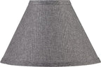 Aspen Creative 56027A, Hardback Empire Transitional UNO Lamp Shade, Dark Grey Burlap Textured Fabric, 4" Top x 10" Bottom x 7" Slant Height, Slip UNO 33mm