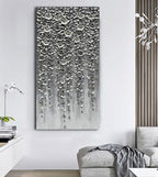 Epicler Modern Art Oil Painting,46x23 inches White Flower Wall Art Painting, Abstract Canvas Wall Art for Home Wall Decoration