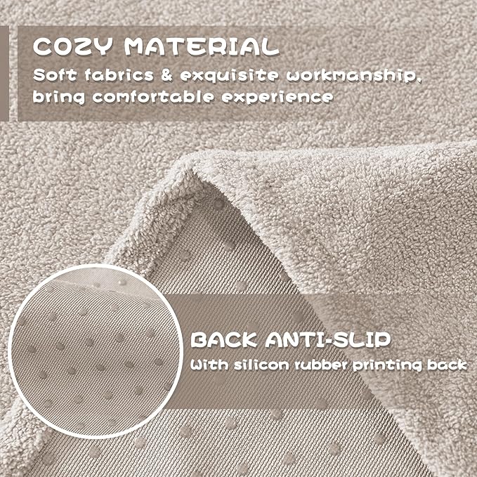 MYSKY HOME Couch Cover Sofa Covers for 3 Cushion Couch, Dog Couch Covers Protector for Sectional Sofa, Non Slip Soft Sofa Slipcover Modern Furniture Protector for Pet, 91" x 134", Oat