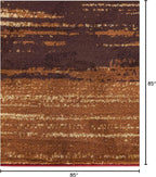 Unique Loom Barista Collection Area Rug - Mundo Nova (7' 1" Square, Beige/Blue)