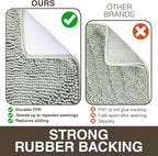 Neater Home Plush Bathroom Rugs 36x24 Thick Chenille Quick Dry Microfiber Absorbent Bath Mat, Soft Bath Rugs, Machine Washable Bathroom Floor Mat for Tub Shower Sink, Home Decor Accessories, Green