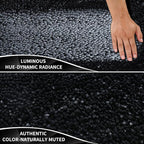 Yimobra Chenille Bathroom Rugs Non Slip, Extra Thick Soft Absorbent Bath Rug, Machine Washable Quick Dry Bath Mat for Bathroom Floor, Tub and Shower, Home Decor Accessories, 24x17, Black