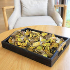 Qingbei Rina Spring Potpourri Bowl Filler, Lemon Scented Potpourri Bags,Yellow Decorative Dried Flowers, Home Fragrance Perfume Petal,Vase Decor,2 Bags,8.4 oz
