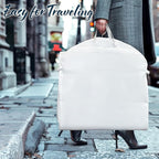 Simple Houseware 70-Inch Long, 8-Inch Gusseted Wedding Dress Garment Bag with Pockets, White