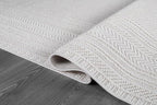 Micro Loop Indoor Rug White 8x10 Boho Geometric Neutral Area Rugs for Living Room Soft Luxury Modern Low and High Pile Durable Stain Resistant Non-Shedding Indoor Area Carpet 8 x 10