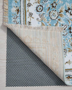 Veken 8x10 Ft Rug Pad Gripper for Hardwood Floors, Non Slip Dark Blue Rug Pads for Area Rugs, Thick Rug Grippers for Tile Floors, Under Carpet Anti Skid Mat, Keep Your Rugs Safe and in Place