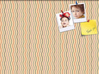 PinPix 40x30 Inch Cork Bulletin Board. This Decorative Framed Pin Board Comes with Multi Color Waves Design and a Satin Black Frame. Ideal for Home Office Decor or Message Board (PinPix-565)