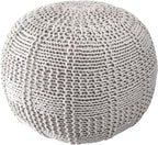 nuLOOM Berlin Casual Knitted Filled Ottoman Pouf