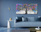 CIRABKY Large Abstract Canvas Wall-Art Bedroom - Colorful Wall Decor - Living Room Wall Art Tree Graffiti Pictures Poster Ready To Hang Size 59" x 29"