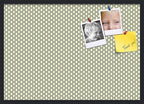 PinPix 34x24 Inch Cork Bulletin Board. This Decorative Framed Pin Board Comes with Yellow and Blue Waves Design and a Satin Black Frame. Ideal for Home Office Decor or Message Board (PinPix-321)