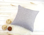 Aiking Home Woven Fine Faux Linen Throw Pillow Cover, Size 18"x18", Light Grey