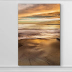 Renditions Gallery Canvas Nature Wall Art Glam Paintings & Prints Serene Beach Sunset Romantic Wall Hanging Modern Artwork Decorations for Bedroom Dining Office Kitchen - 24"x36" LT06