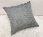 Aiking Home Woven Fine Faux Linen Throw Pillow Cover, Size 18"x18", Gray