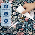 GarveeHome Indigo Blue and Pink Vintage Floral Washable 5x7 Area Rugs for Living Room Boho Retro Rug Low Pile Stain Resistance Non Slip Carpet for Bedroom Nursery Dining Room