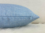 Aiking Home Woven Fine Faux Linen Throw Pillow Cover, Size 14"x26", Slate Blue