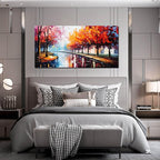 Canvas Wall Art for Living Room Bedroom Home Office Road Trees Landscape Picture Framed Canvas Prints Modern Artwork Ready to Hang Size 24x48
