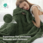 Bedsure GentleSoft King Size Blanket for Bed - Super Soft Cozy Blankets for Women Men Girls, Large Fuzzy Fleece Throw for Bedroom Decor, Dark Green,108x90 Inches
