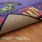 SAFECASTLE Alphabet Charlie Kids Educational Area Rug – 5'4" x 7'8" – ABC Alphabet Border Classroom Carpet for Playroom, Classroom, Daycare, or Preschool – Durable Machine-Tufted Nylon Rug