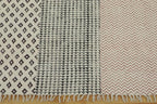 Kilim Rug 7x10 Area Rug Orange & Beige Cotton Dhurrie Oriental Thick 0.19 inches Stone Easy Washable Rug Hand Wash Cotton Carpet Flatweave Rug Indoor Outdoor Rugs for Living Room, Bedroom