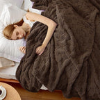 Bedsure GentleSoft Blankets Queen Size for Bed - Super Soft Cozy Blanket for Women Men Girls, Large Fuzzy Fleece Throw for Bedroom Decor, Brown, 90x90 Inches